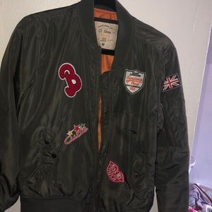 super cute bomber jacket with patches